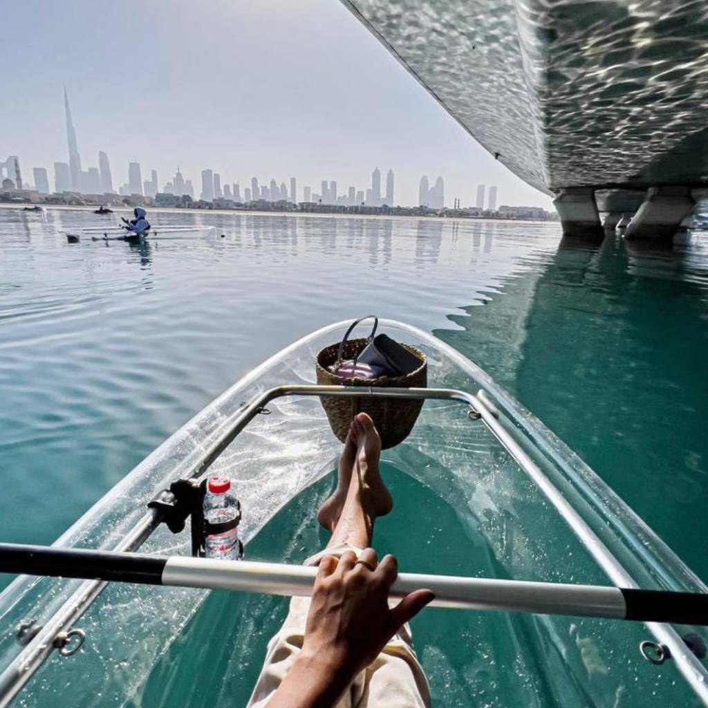 Clear kayak in Dubai