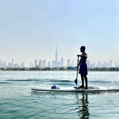 Clear paddle board